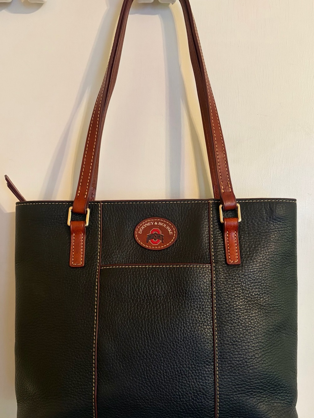 Dooney & Bourke Ohio State Leather Tote Bag Black Buckeyes Purse